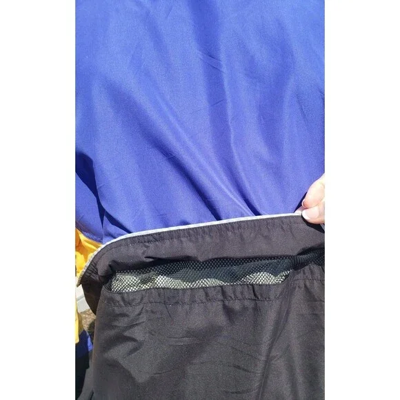 Vintage Frank Shorter Jacket Mens Large Blue Gore Tex Hooded Colorblock 90s EUC! - Picture 9 of 16